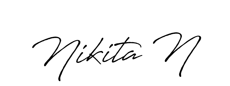 Best and Professional Signature Style for Nikita N. Antro_Vectra_Bolder Best Signature Style Collection. Nikita N signature style 7 images and pictures png