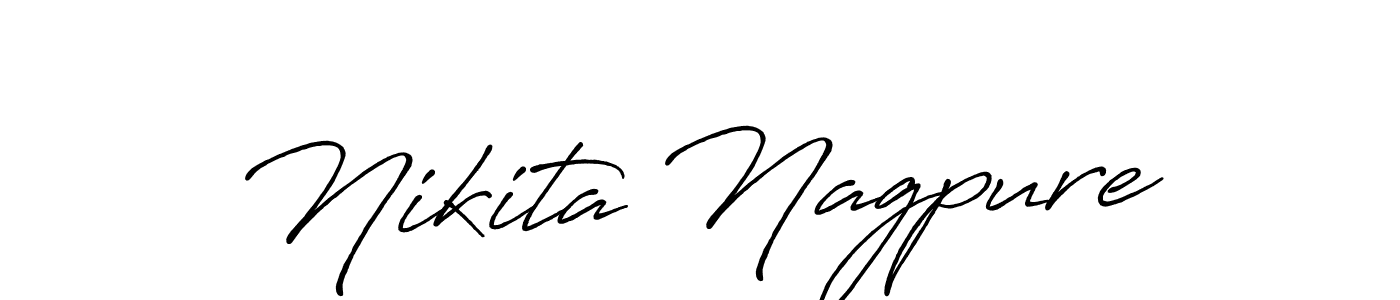 How to make Nikita Nagpure name signature. Use Antro_Vectra_Bolder style for creating short signs online. This is the latest handwritten sign. Nikita Nagpure signature style 7 images and pictures png