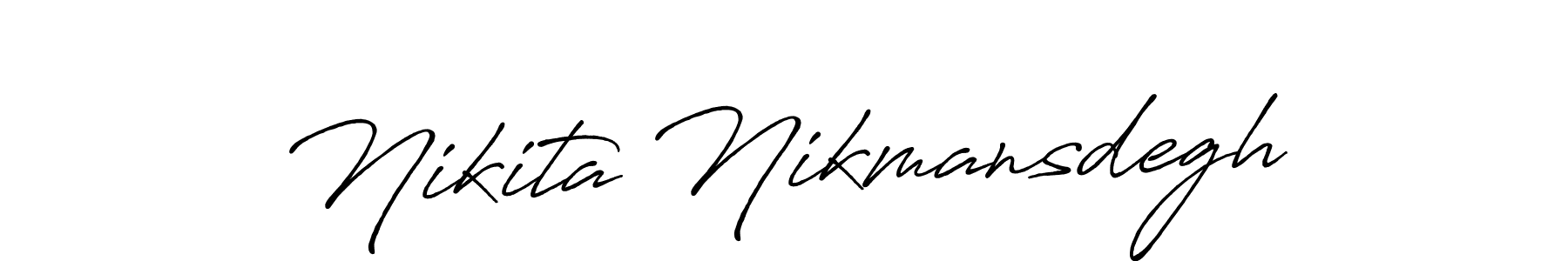 How to make Nikita Nikmansdegh name signature. Use Antro_Vectra_Bolder style for creating short signs online. This is the latest handwritten sign. Nikita Nikmansdegh signature style 7 images and pictures png