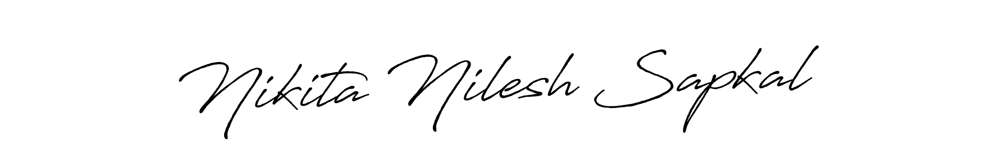 How to Draw Nikita Nilesh Sapkal signature style? Antro_Vectra_Bolder is a latest design signature styles for name Nikita Nilesh Sapkal. Nikita Nilesh Sapkal signature style 7 images and pictures png