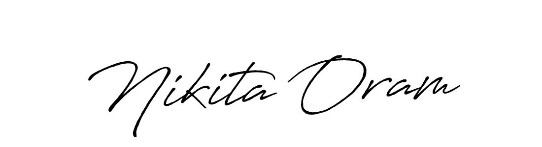 Make a beautiful signature design for name Nikita Oram. With this signature (Antro_Vectra_Bolder) style, you can create a handwritten signature for free. Nikita Oram signature style 7 images and pictures png