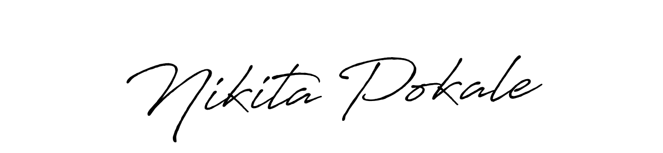 How to make Nikita Pokale name signature. Use Antro_Vectra_Bolder style for creating short signs online. This is the latest handwritten sign. Nikita Pokale signature style 7 images and pictures png