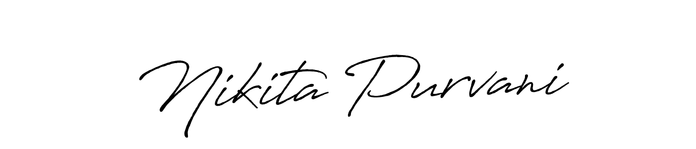 if you are searching for the best signature style for your name Nikita Purvani. so please give up your signature search. here we have designed multiple signature styles  using Antro_Vectra_Bolder. Nikita Purvani signature style 7 images and pictures png