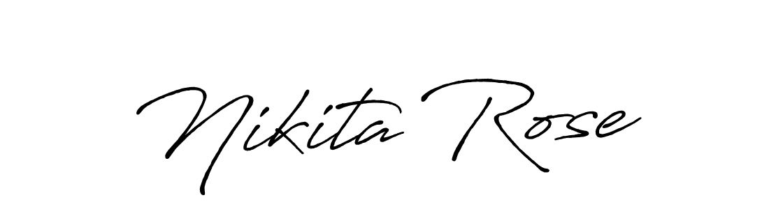 Make a beautiful signature design for name Nikita Rose. With this signature (Antro_Vectra_Bolder) style, you can create a handwritten signature for free. Nikita Rose signature style 7 images and pictures png