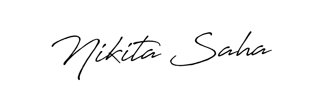 Also we have Nikita Saha name is the best signature style. Create professional handwritten signature collection using Antro_Vectra_Bolder autograph style. Nikita Saha signature style 7 images and pictures png