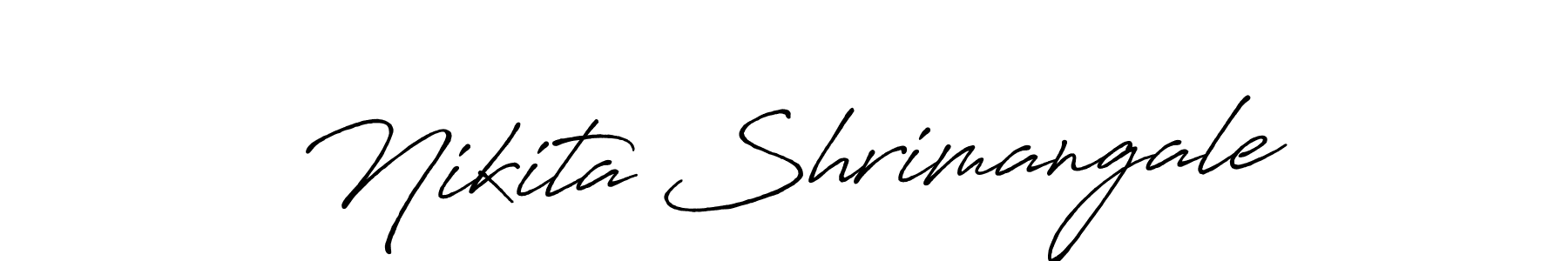 How to make Nikita Shrimangale signature? Antro_Vectra_Bolder is a professional autograph style. Create handwritten signature for Nikita Shrimangale name. Nikita Shrimangale signature style 7 images and pictures png