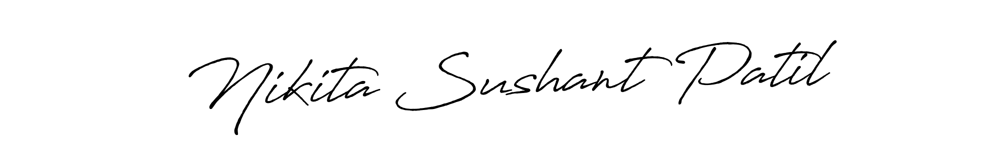 Create a beautiful signature design for name Nikita Sushant Patil. With this signature (Antro_Vectra_Bolder) fonts, you can make a handwritten signature for free. Nikita Sushant Patil signature style 7 images and pictures png