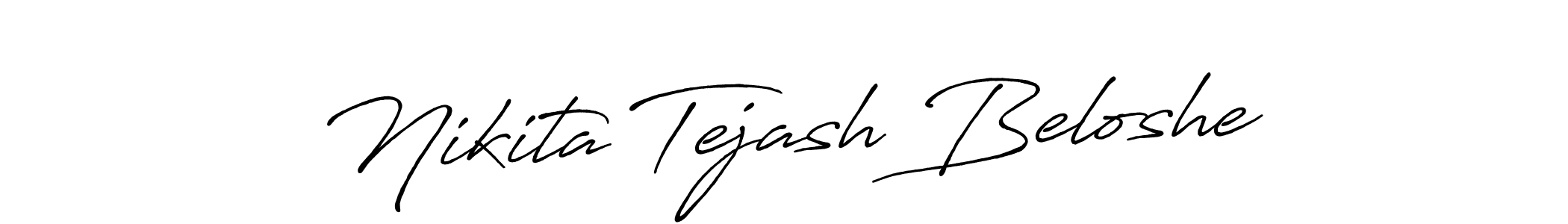 How to Draw Nikita Tejash Beloshe signature style? Antro_Vectra_Bolder is a latest design signature styles for name Nikita Tejash Beloshe. Nikita Tejash Beloshe signature style 7 images and pictures png
