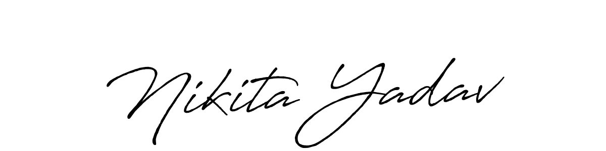 The best way (Antro_Vectra_Bolder) to make a short signature is to pick only two or three words in your name. The name Nikita Yadav include a total of six letters. For converting this name. Nikita Yadav signature style 7 images and pictures png