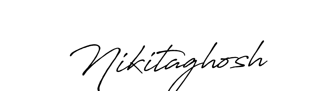 How to make Nikitaghosh name signature. Use Antro_Vectra_Bolder style for creating short signs online. This is the latest handwritten sign. Nikitaghosh signature style 7 images and pictures png