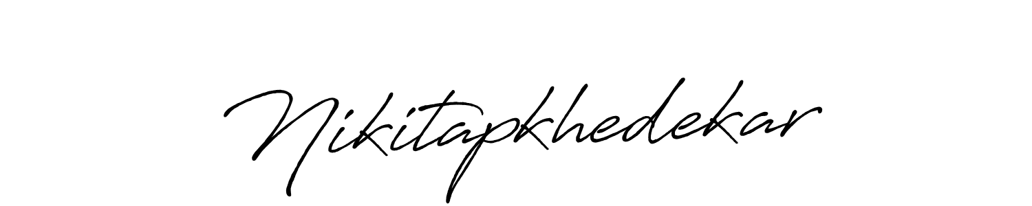 Use a signature maker to create a handwritten signature online. With this signature software, you can design (Antro_Vectra_Bolder) your own signature for name Nikitapkhedekar. Nikitapkhedekar signature style 7 images and pictures png