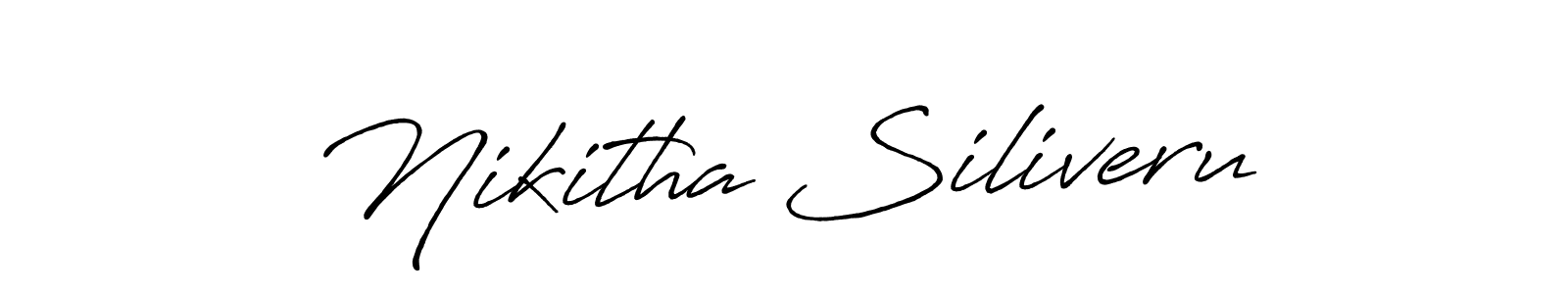 Use a signature maker to create a handwritten signature online. With this signature software, you can design (Antro_Vectra_Bolder) your own signature for name Nikitha Siliveru. Nikitha Siliveru signature style 7 images and pictures png