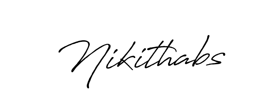 Also we have Nikithabs name is the best signature style. Create professional handwritten signature collection using Antro_Vectra_Bolder autograph style. Nikithabs signature style 7 images and pictures png