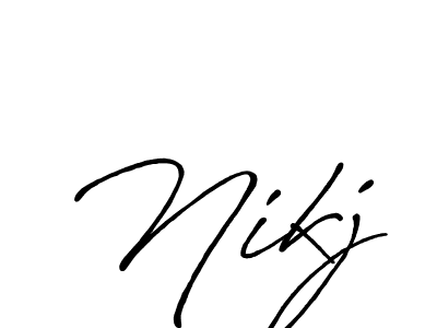 It looks lik you need a new signature style for name Nikj. Design unique handwritten (Antro_Vectra_Bolder) signature with our free signature maker in just a few clicks. Nikj signature style 7 images and pictures png