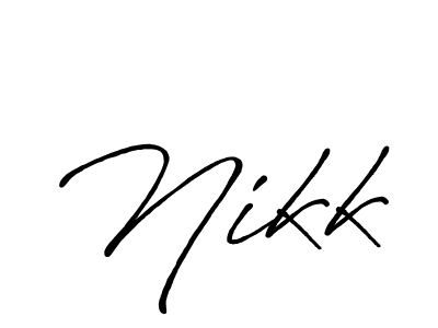 Best and Professional Signature Style for Nikk. Antro_Vectra_Bolder Best Signature Style Collection. Nikk signature style 7 images and pictures png