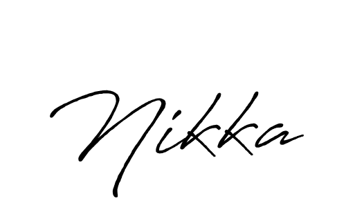 Design your own signature with our free online signature maker. With this signature software, you can create a handwritten (Antro_Vectra_Bolder) signature for name Nikka. Nikka signature style 7 images and pictures png
