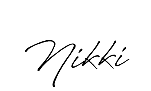 Create a beautiful signature design for name Nikki. With this signature (Antro_Vectra_Bolder) fonts, you can make a handwritten signature for free. Nikki signature style 7 images and pictures png