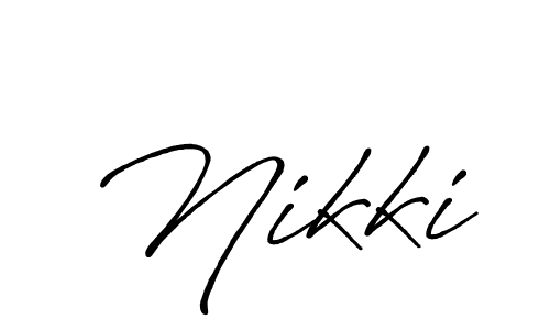 You should practise on your own different ways (Antro_Vectra_Bolder) to write your name (Nikki) in signature. don't let someone else do it for you. Nikki signature style 7 images and pictures png
