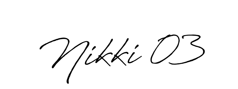 How to make Nikki 03 name signature. Use Antro_Vectra_Bolder style for creating short signs online. This is the latest handwritten sign. Nikki 03 signature style 7 images and pictures png