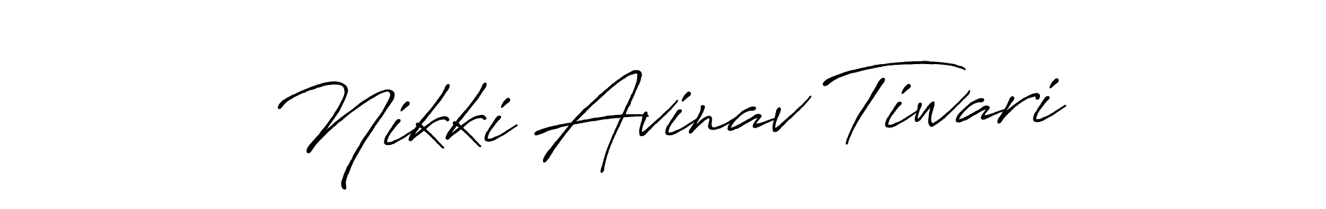 Use a signature maker to create a handwritten signature online. With this signature software, you can design (Antro_Vectra_Bolder) your own signature for name Nikki Avinav Tiwari. Nikki Avinav Tiwari signature style 7 images and pictures png