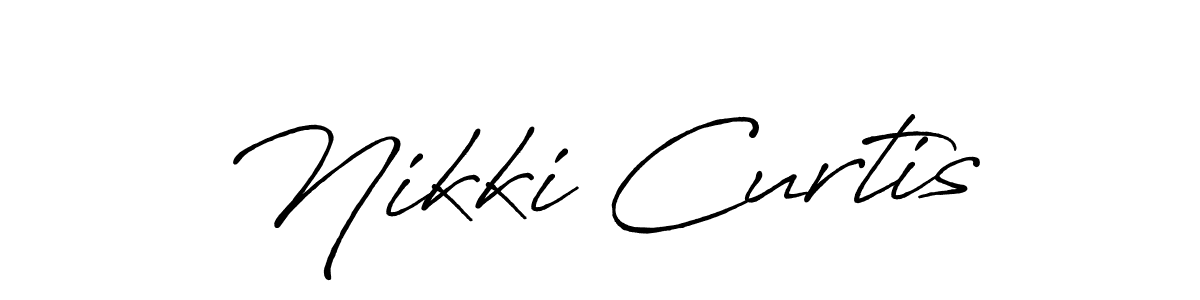 Create a beautiful signature design for name Nikki Curtis. With this signature (Antro_Vectra_Bolder) fonts, you can make a handwritten signature for free. Nikki Curtis signature style 7 images and pictures png
