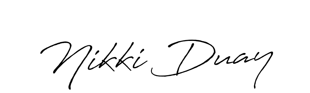 if you are searching for the best signature style for your name Nikki Duay. so please give up your signature search. here we have designed multiple signature styles  using Antro_Vectra_Bolder. Nikki Duay signature style 7 images and pictures png