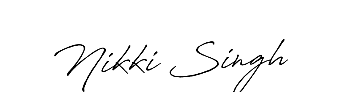 Design your own signature with our free online signature maker. With this signature software, you can create a handwritten (Antro_Vectra_Bolder) signature for name Nikki Singh. Nikki Singh signature style 7 images and pictures png