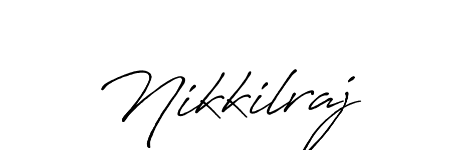 Design your own signature with our free online signature maker. With this signature software, you can create a handwritten (Antro_Vectra_Bolder) signature for name Nikkilraj. Nikkilraj signature style 7 images and pictures png