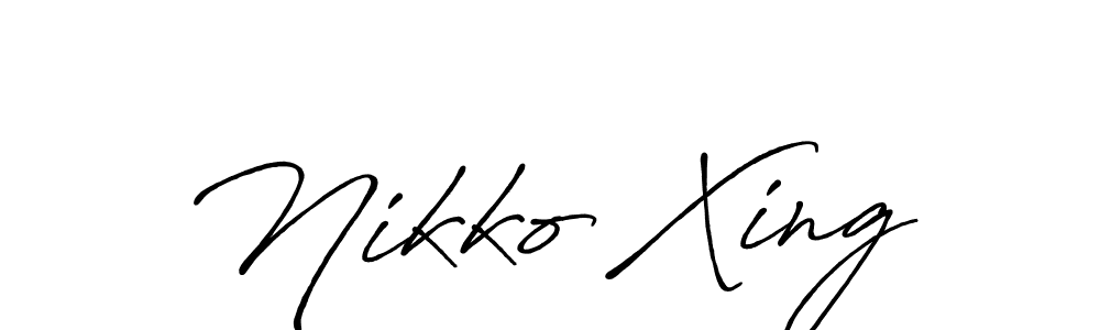 It looks lik you need a new signature style for name Nikko Xing. Design unique handwritten (Antro_Vectra_Bolder) signature with our free signature maker in just a few clicks. Nikko Xing signature style 7 images and pictures png