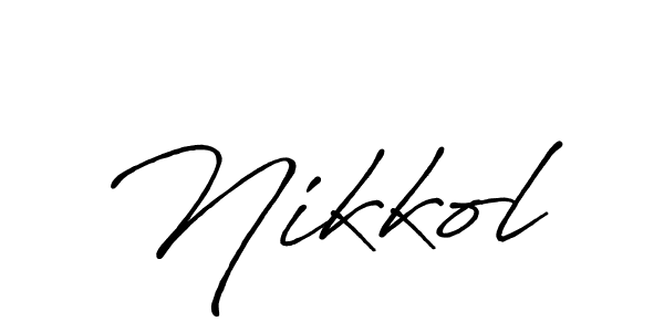 How to make Nikkol signature? Antro_Vectra_Bolder is a professional autograph style. Create handwritten signature for Nikkol name. Nikkol signature style 7 images and pictures png