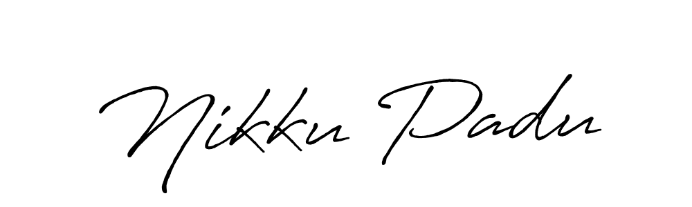 How to make Nikku Padu signature? Antro_Vectra_Bolder is a professional autograph style. Create handwritten signature for Nikku Padu name. Nikku Padu signature style 7 images and pictures png