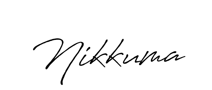 Make a beautiful signature design for name Nikkuma. With this signature (Antro_Vectra_Bolder) style, you can create a handwritten signature for free. Nikkuma signature style 7 images and pictures png