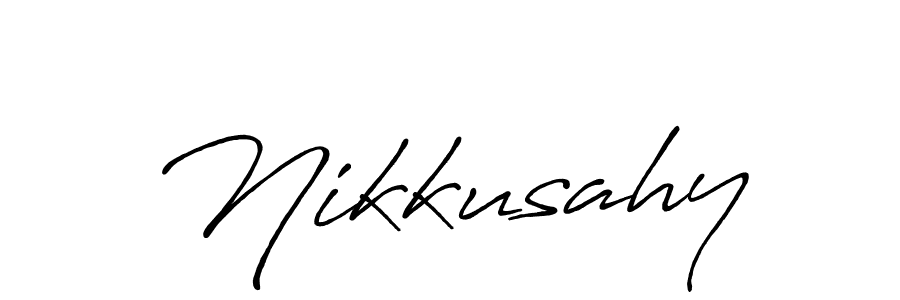 Similarly Antro_Vectra_Bolder is the best handwritten signature design. Signature creator online .You can use it as an online autograph creator for name Nikkusahy. Nikkusahy signature style 7 images and pictures png