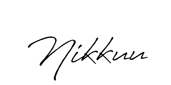 How to make Nikkuu signature? Antro_Vectra_Bolder is a professional autograph style. Create handwritten signature for Nikkuu name. Nikkuu signature style 7 images and pictures png