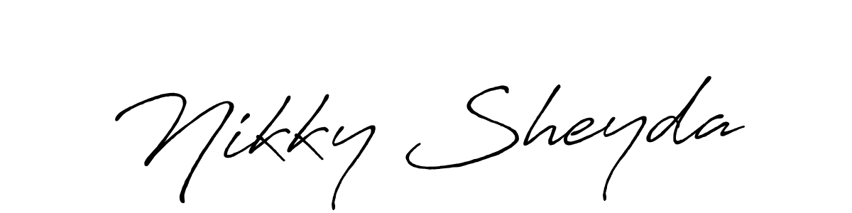 Similarly Antro_Vectra_Bolder is the best handwritten signature design. Signature creator online .You can use it as an online autograph creator for name Nikky Sheyda. Nikky Sheyda signature style 7 images and pictures png