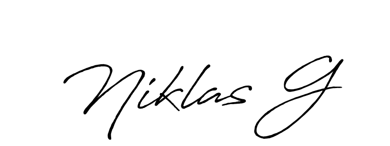 Similarly Antro_Vectra_Bolder is the best handwritten signature design. Signature creator online .You can use it as an online autograph creator for name Niklas G. Niklas G signature style 7 images and pictures png