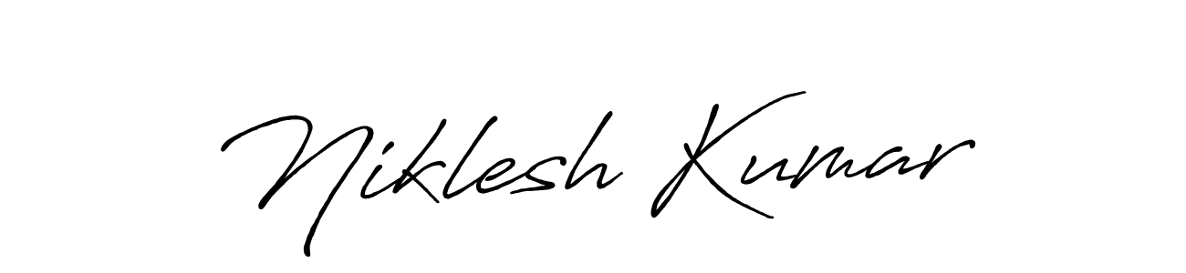 It looks lik you need a new signature style for name Niklesh Kumar. Design unique handwritten (Antro_Vectra_Bolder) signature with our free signature maker in just a few clicks. Niklesh Kumar signature style 7 images and pictures png