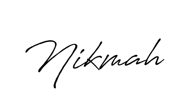 It looks lik you need a new signature style for name Nikmah. Design unique handwritten (Antro_Vectra_Bolder) signature with our free signature maker in just a few clicks. Nikmah signature style 7 images and pictures png