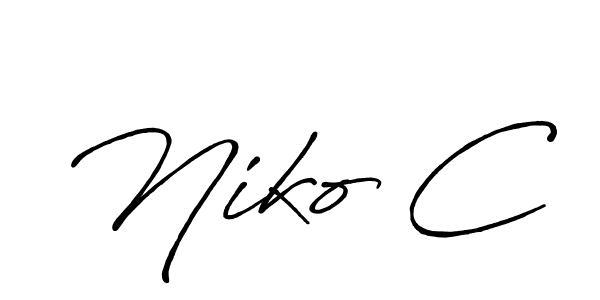 Make a beautiful signature design for name Niko C. With this signature (Antro_Vectra_Bolder) style, you can create a handwritten signature for free. Niko C signature style 7 images and pictures png