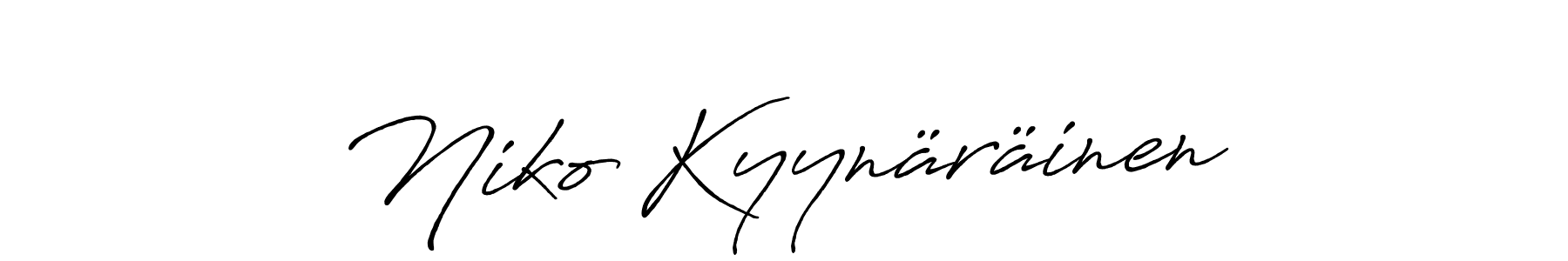 Create a beautiful signature design for name Niko Kyynäräinen. With this signature (Antro_Vectra_Bolder) fonts, you can make a handwritten signature for free. Niko Kyynäräinen signature style 7 images and pictures png