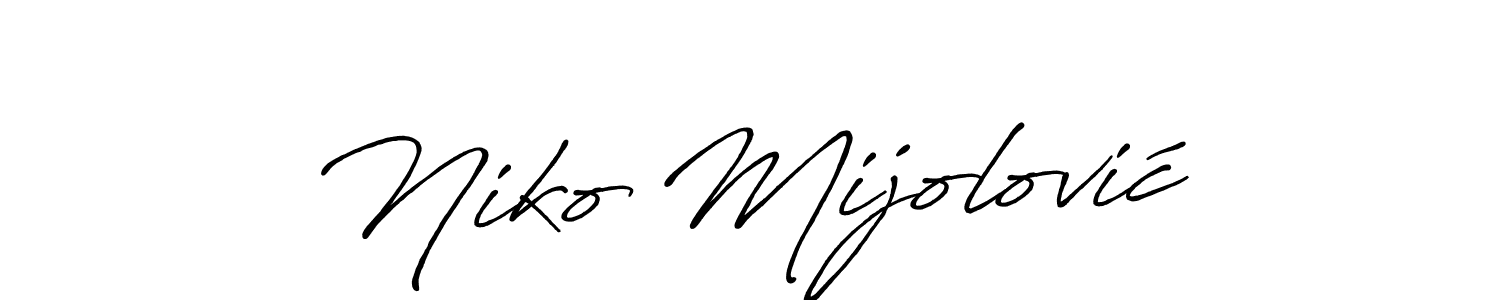 Make a short Niko Mijolović signature style. Manage your documents anywhere anytime using Antro_Vectra_Bolder. Create and add eSignatures, submit forms, share and send files easily. Niko Mijolović signature style 7 images and pictures png