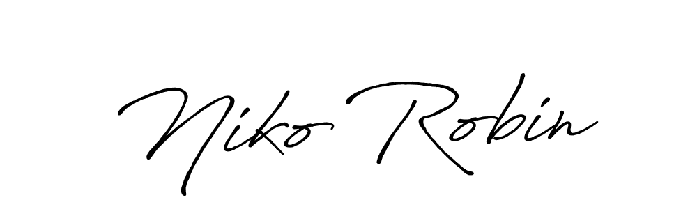 Create a beautiful signature design for name Niko Robin. With this signature (Antro_Vectra_Bolder) fonts, you can make a handwritten signature for free. Niko Robin signature style 7 images and pictures png