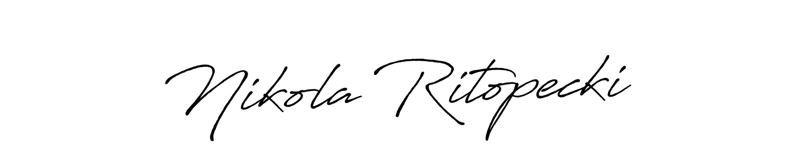 It looks lik you need a new signature style for name Nikola Ritopecki. Design unique handwritten (Antro_Vectra_Bolder) signature with our free signature maker in just a few clicks. Nikola Ritopecki signature style 7 images and pictures png