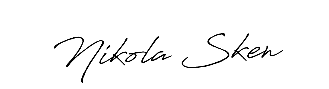 You should practise on your own different ways (Antro_Vectra_Bolder) to write your name (Nikola Sken) in signature. don't let someone else do it for you. Nikola Sken signature style 7 images and pictures png