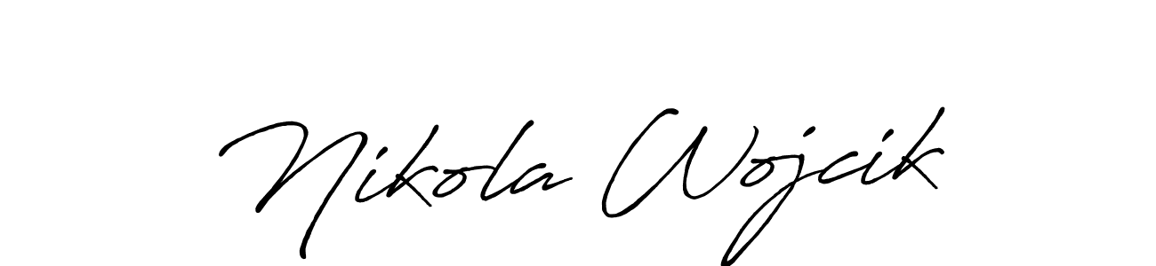 Make a beautiful signature design for name Nikola Wojcik. Use this online signature maker to create a handwritten signature for free. Nikola Wojcik signature style 7 images and pictures png