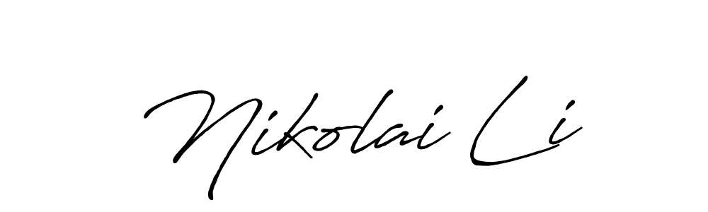 Design your own signature with our free online signature maker. With this signature software, you can create a handwritten (Antro_Vectra_Bolder) signature for name Nikolai Li. Nikolai Li signature style 7 images and pictures png
