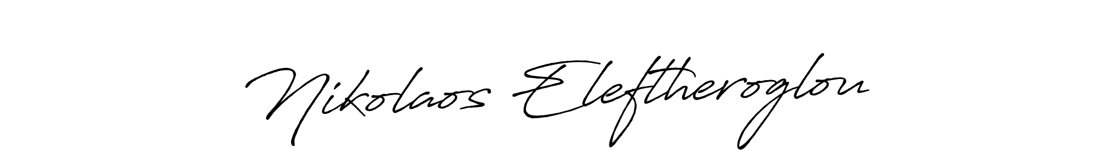 Antro_Vectra_Bolder is a professional signature style that is perfect for those who want to add a touch of class to their signature. It is also a great choice for those who want to make their signature more unique. Get Nikolaos Eleftheroglou name to fancy signature for free. Nikolaos Eleftheroglou signature style 7 images and pictures png