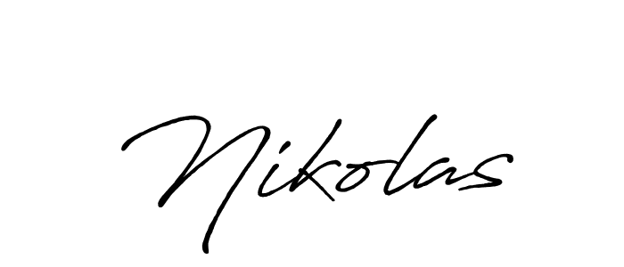 Create a beautiful signature design for name Nikolas. With this signature (Antro_Vectra_Bolder) fonts, you can make a handwritten signature for free. Nikolas signature style 7 images and pictures png