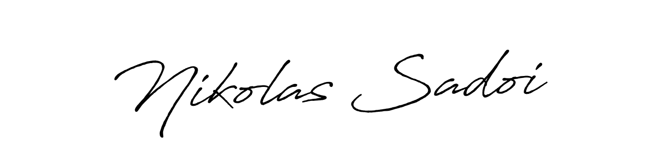 Make a short Nikolas Sadoi signature style. Manage your documents anywhere anytime using Antro_Vectra_Bolder. Create and add eSignatures, submit forms, share and send files easily. Nikolas Sadoi signature style 7 images and pictures png