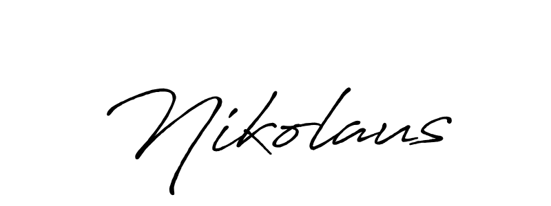 Nikolaus stylish signature style. Best Handwritten Sign (Antro_Vectra_Bolder) for my name. Handwritten Signature Collection Ideas for my name Nikolaus. Nikolaus signature style 7 images and pictures png